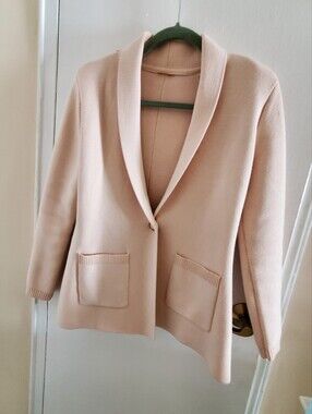 Cream Knit Blazer